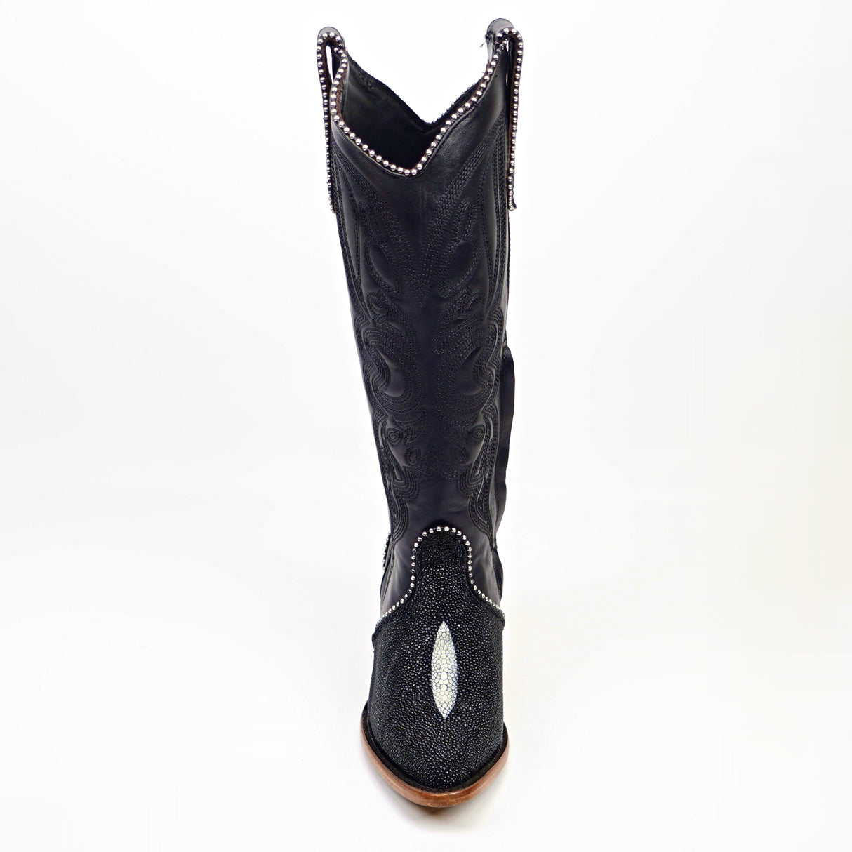 Linda Stingray Black - Tall Shaft - J Toe