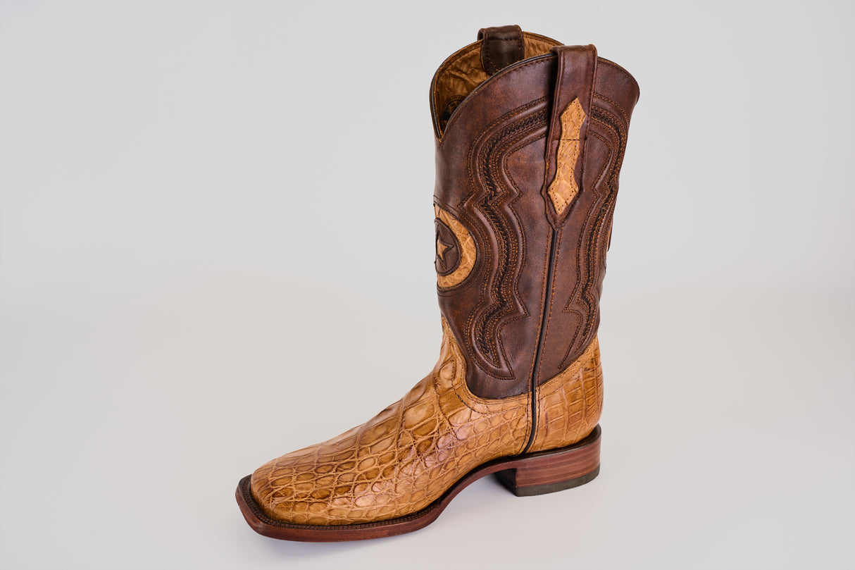 James - Fawn - Square Toe (Alligator Hornback)