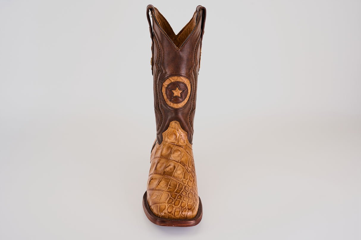 James - Fawn - Square Toe (Alligator Hornback)