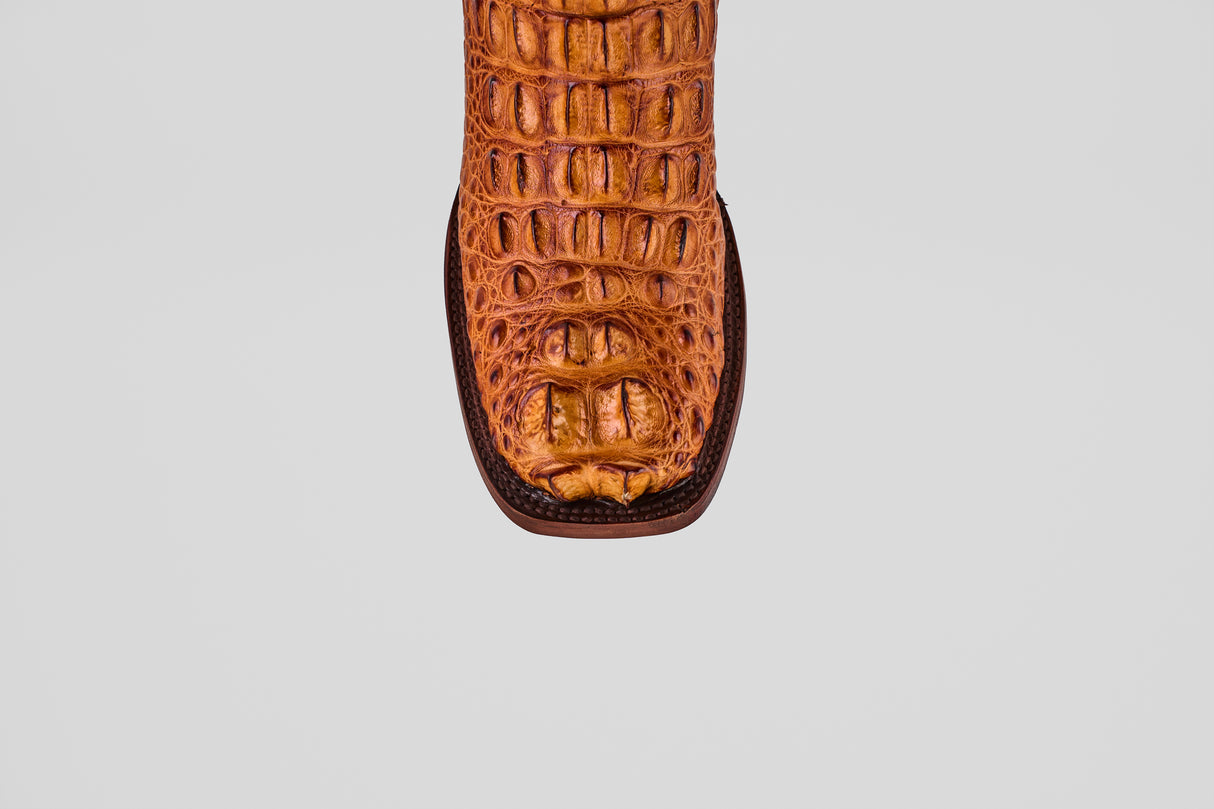 James - Cognac - Square Toe (Alligator Head)