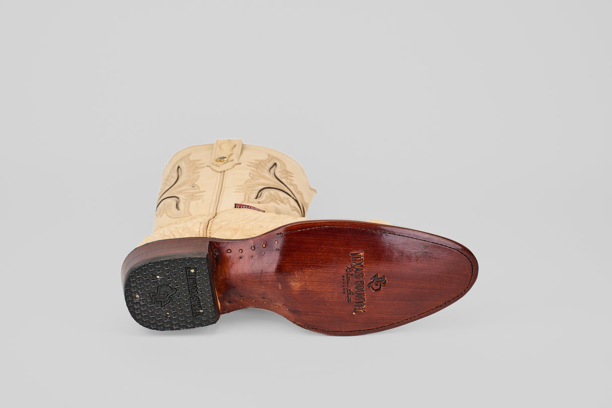 Rhodes HornBack - Bone - Round Toe