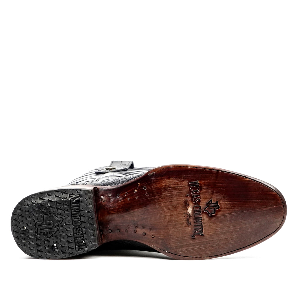 James Full Alligator Boots - Black - Round Toe (FU220) - Gomez Western Wear