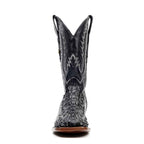 James Alligator Head Boots - Black - Square Toe (AP50)