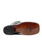 James Alligator Head Boots - Black - Square Toe (AP50)