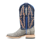 Braxton Python Boots - Matte Gray - Square Toe