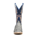 Braxton Python Boots - Matte Gray - Square Toe