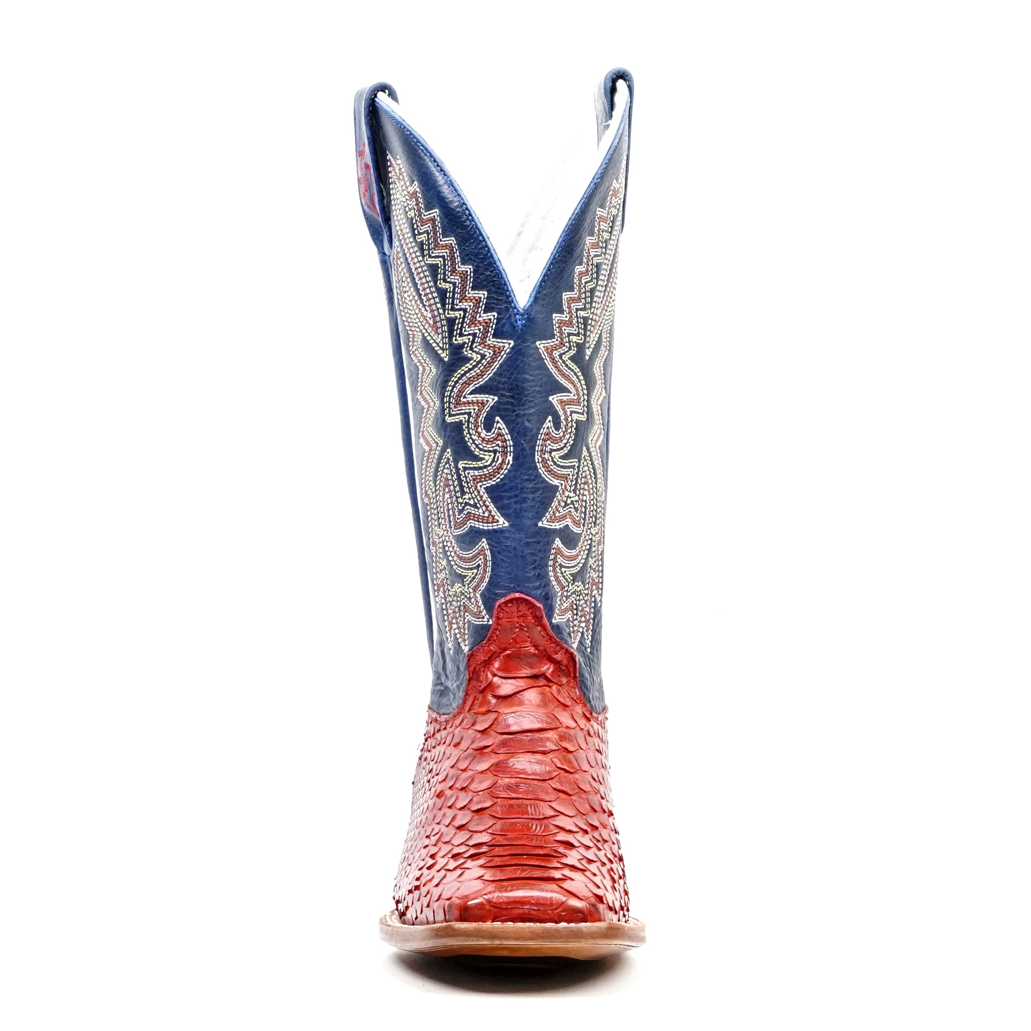 Botas Braxton Python - Rubí - Punta Cuadrada