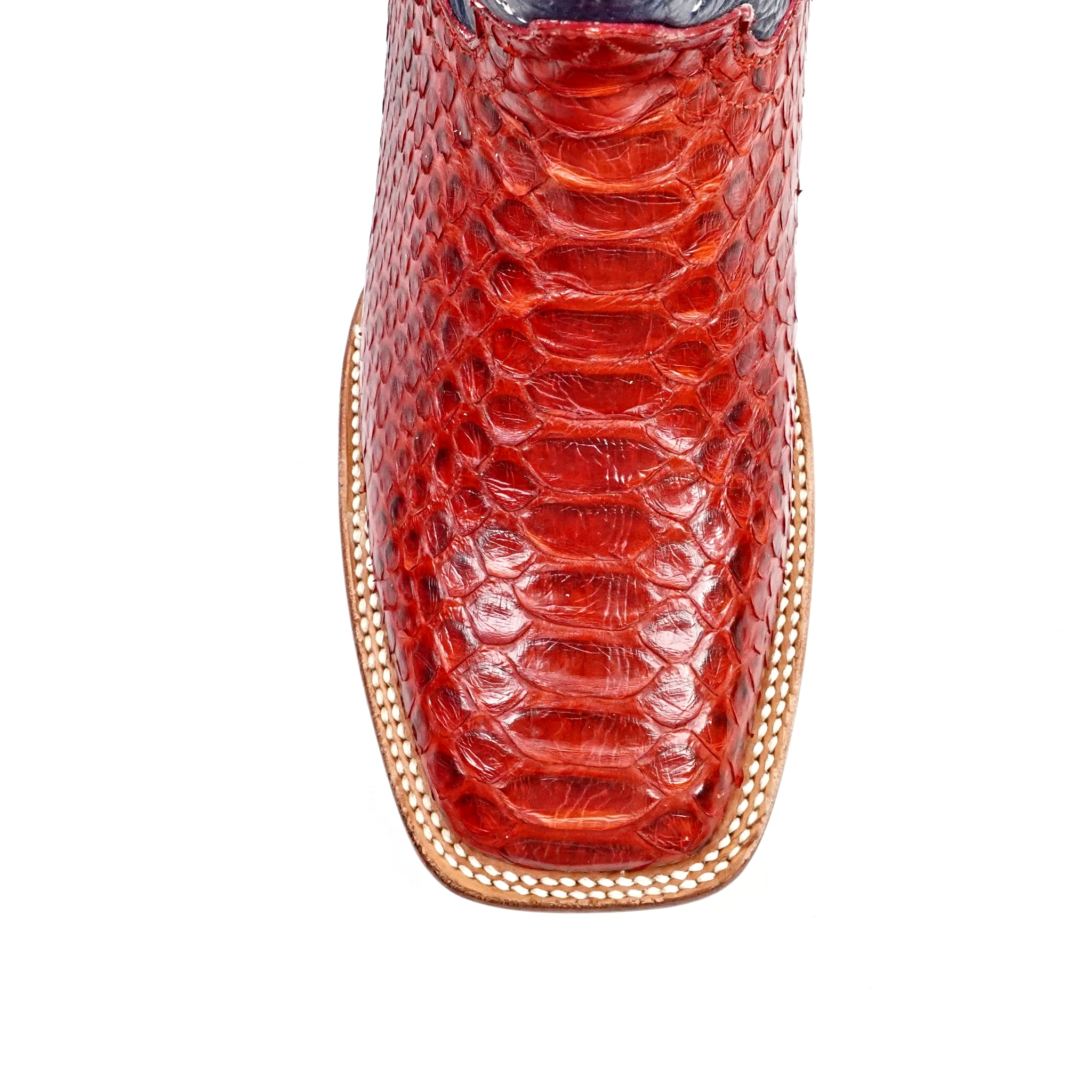 Botas Braxton Python - Rubí - Punta Cuadrada