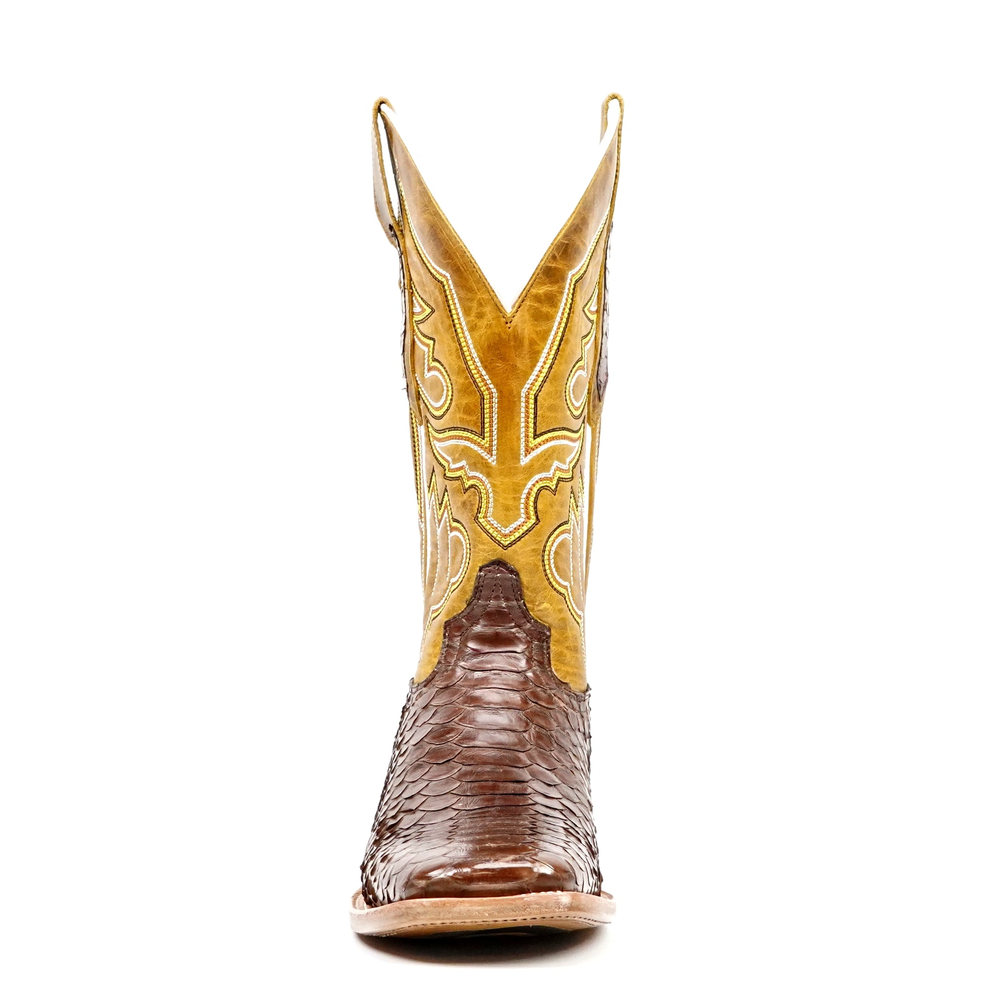 Botas Braxton Python - Marrones - Punta Cuadrada
