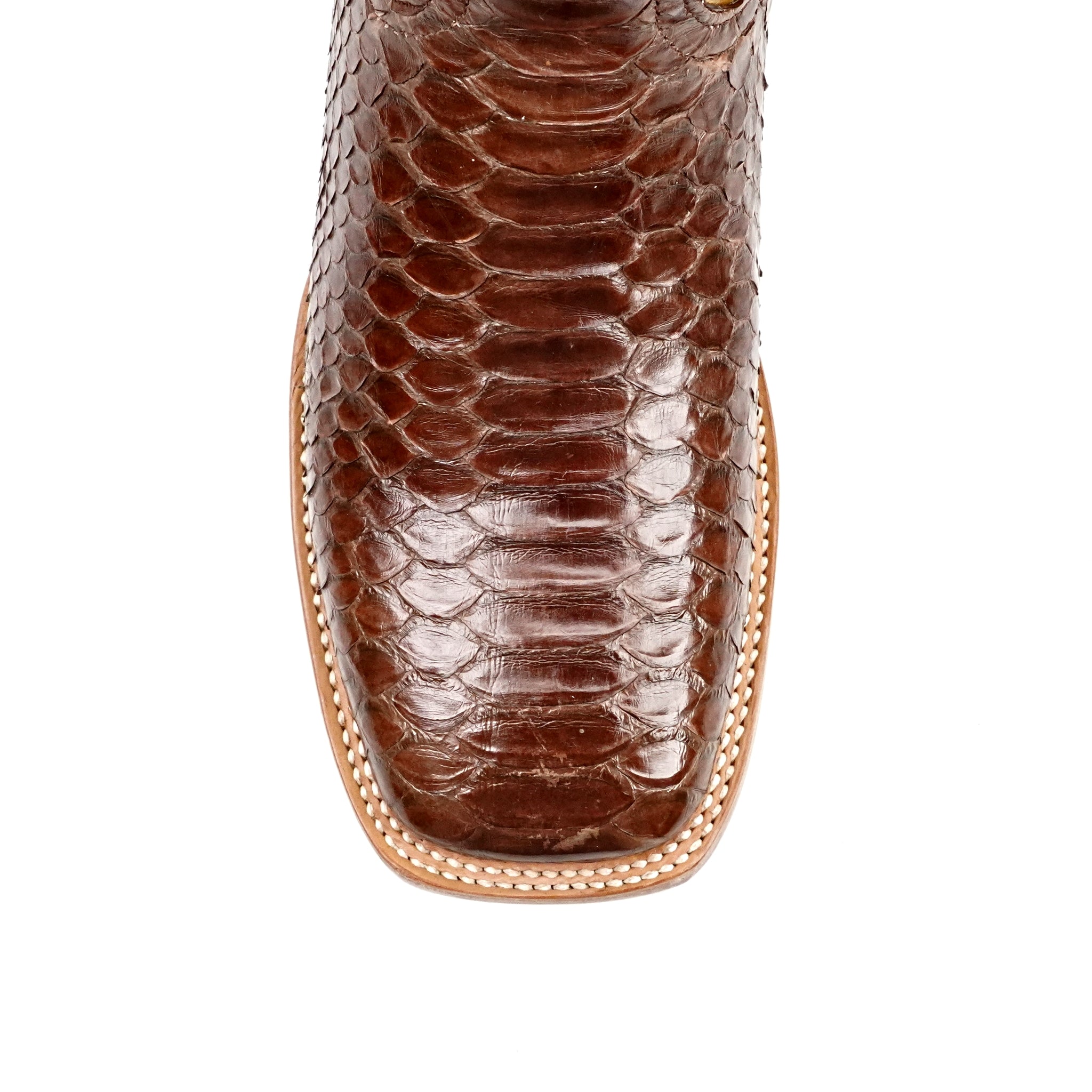 Botas Braxton Python - Marrones - Punta Cuadrada