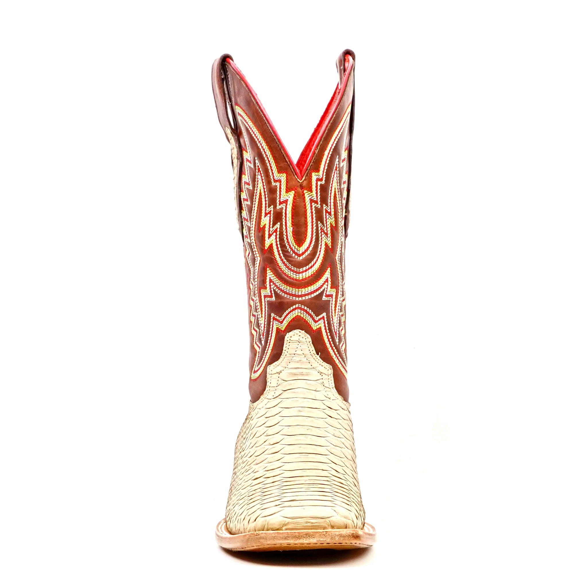 Botas Braxton Python - Capuchino - Punta Cuadrada