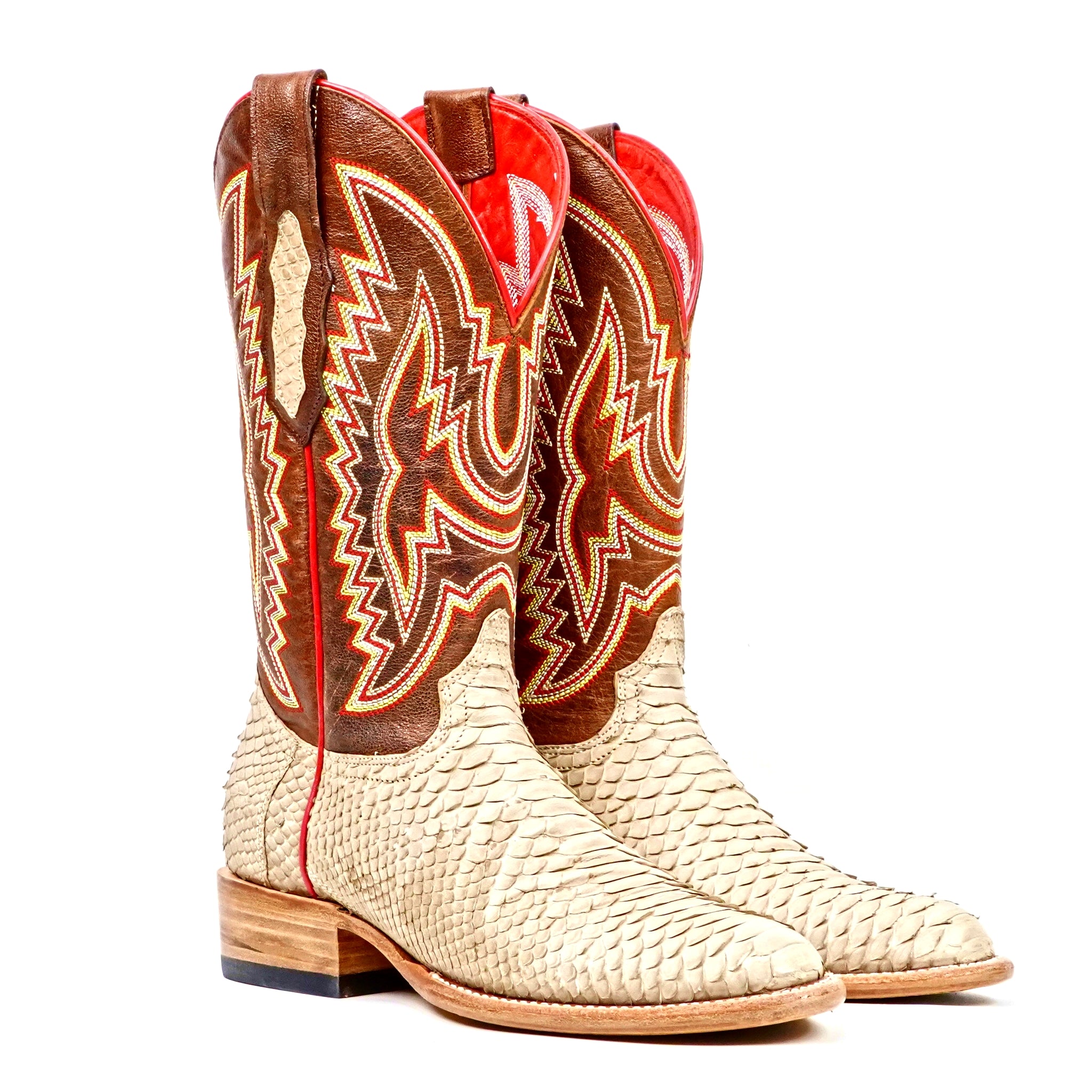 Botas Braxton Python - Cappuccino - Punta Roper