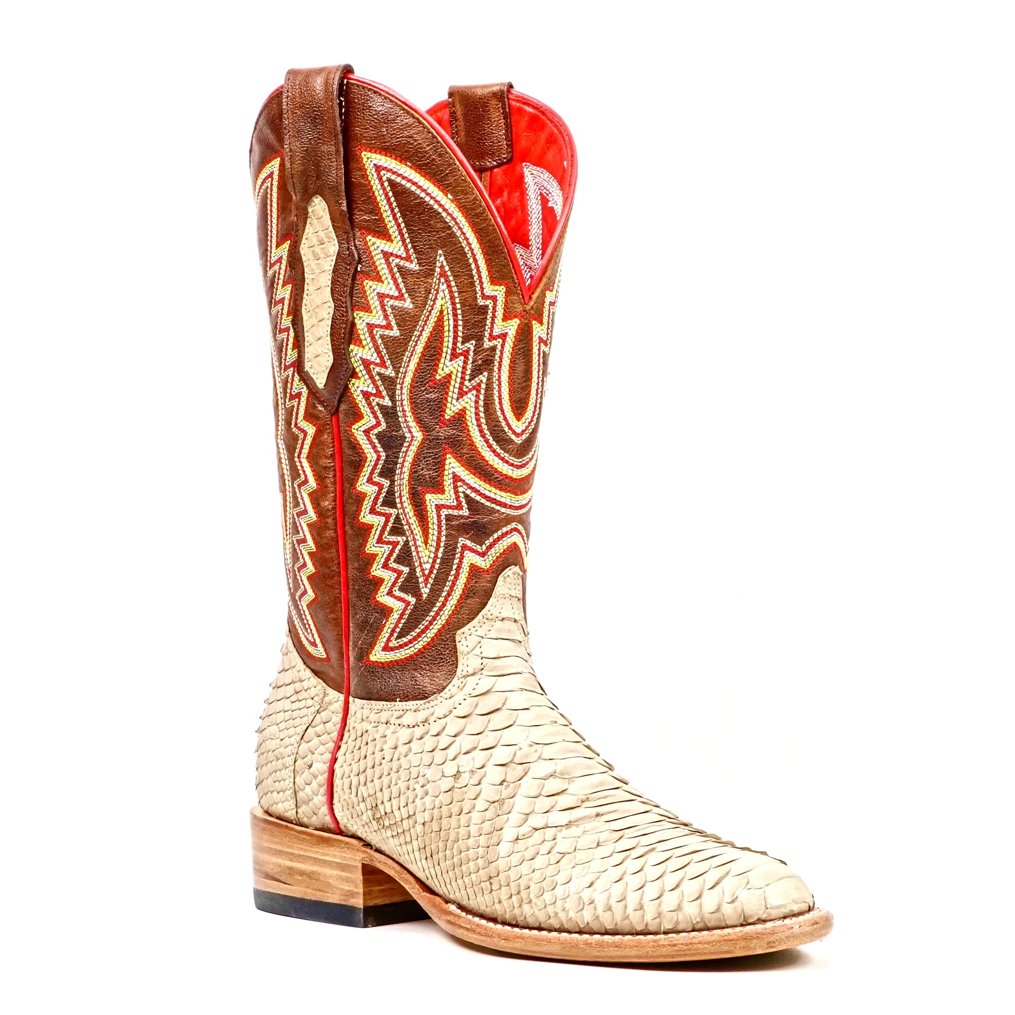Botas Braxton Python - Cappuccino - Punta Roper