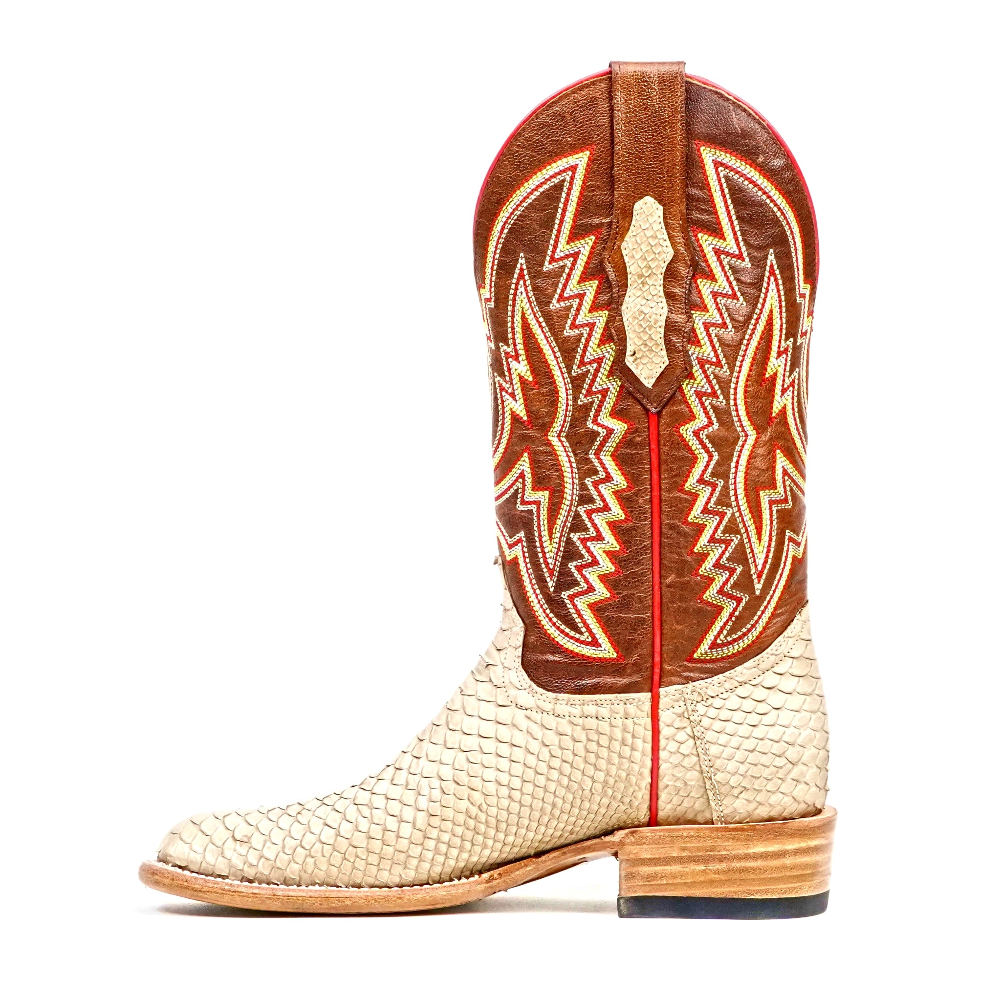 Botas Braxton Python - Cappuccino - Punta Roper