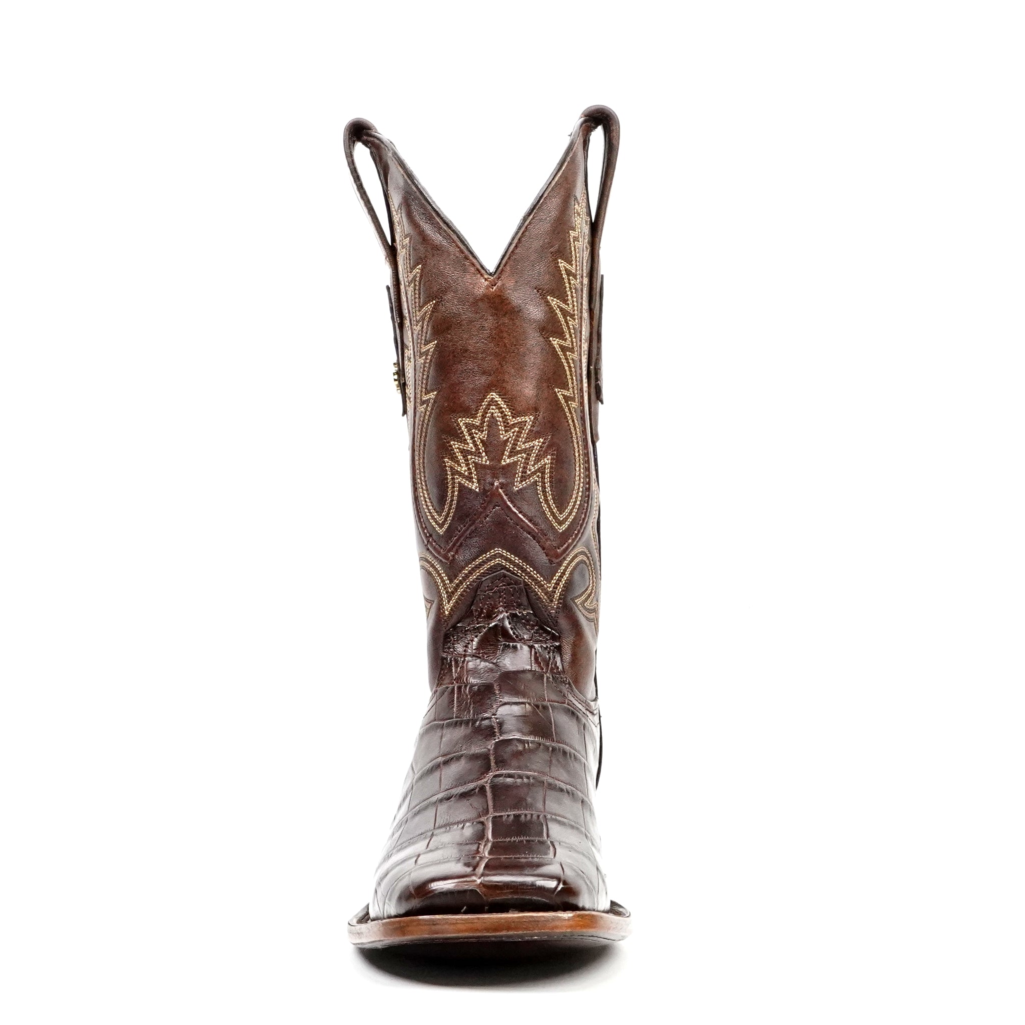 James - Brown - Square Toe (Alligator Tail &amp; Belly) (LG10)