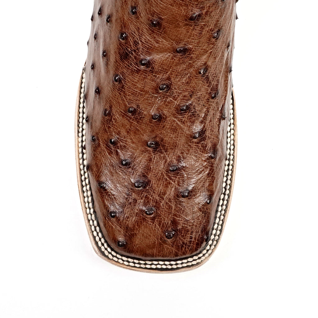 Botas Austin Ostrich - Tabaco - Punta cuadrada (AV20)