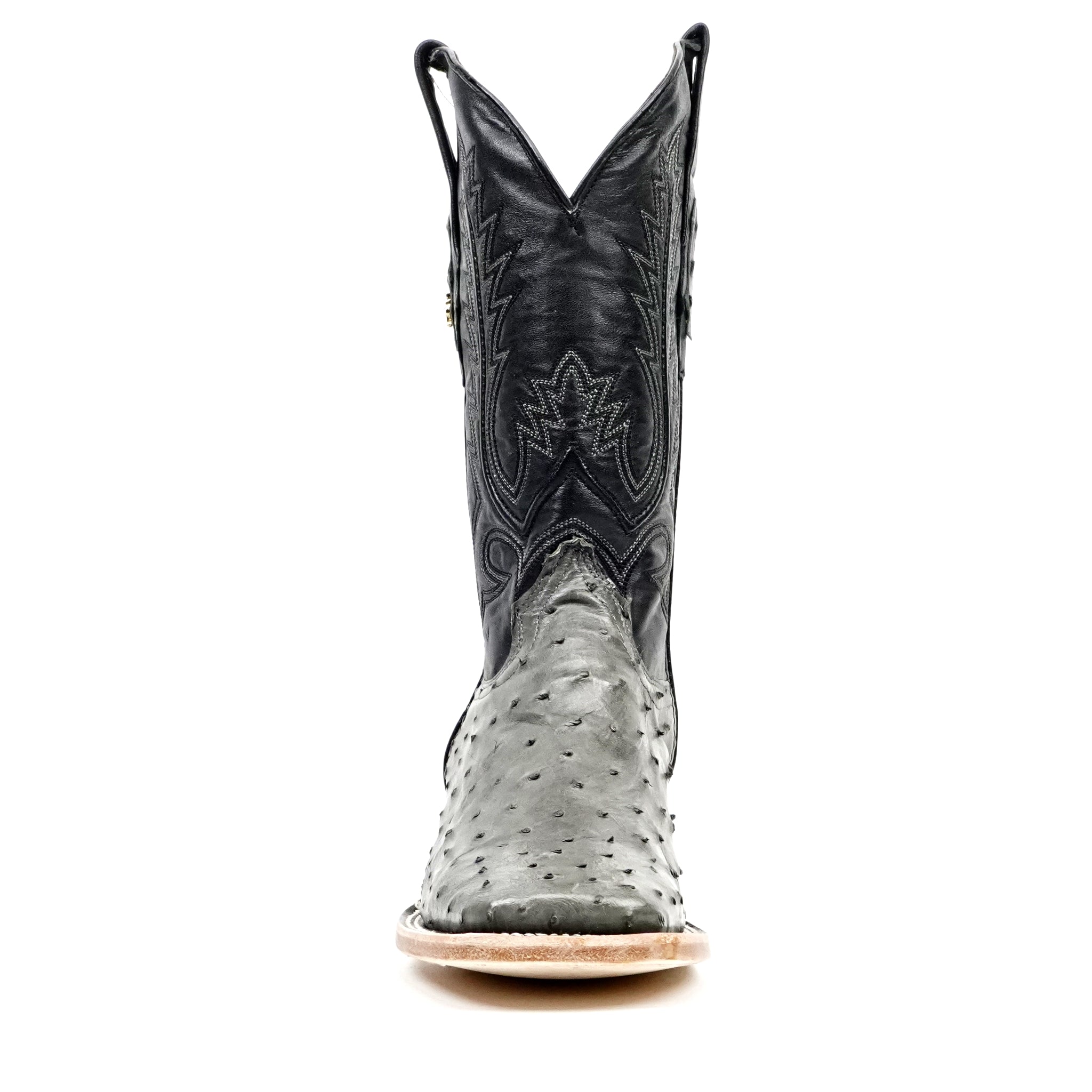 Botas Austin Ostrich - Gris - Punta Cuadrada (AV20)