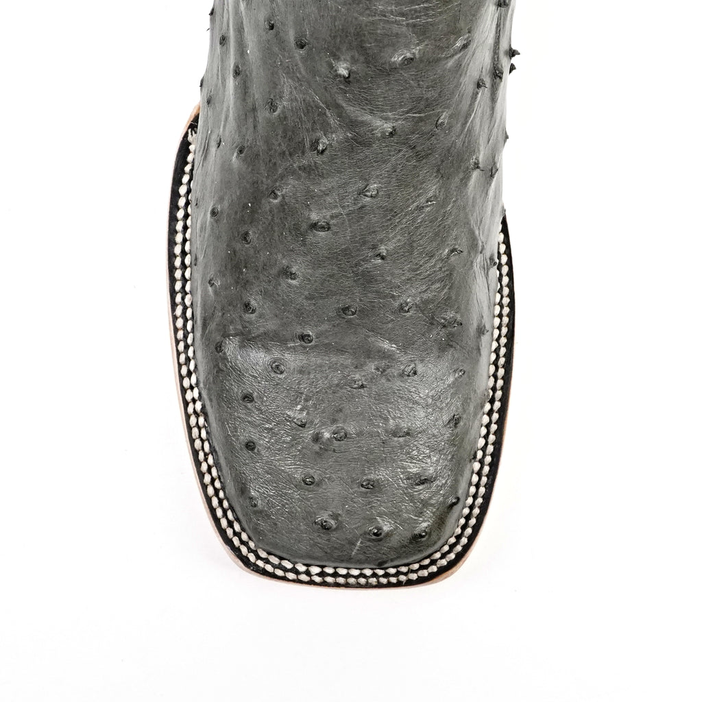 Botas Austin Ostrich - Gris - Punta Cuadrada (AV20)
