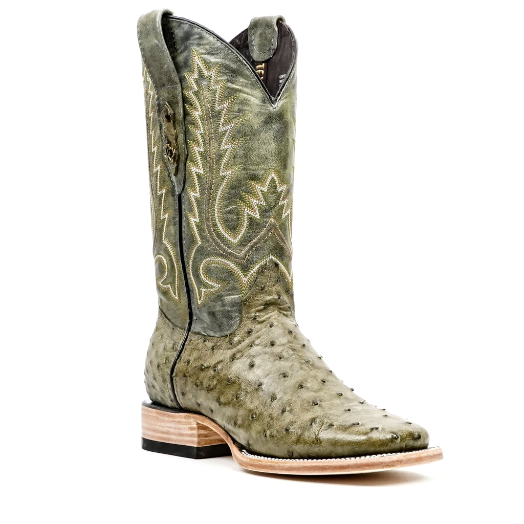 Botas Austin Ostrich - Agave - Punta Cuadrada (AV20)