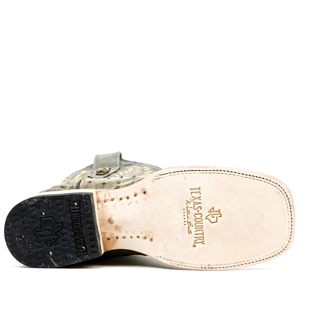 Botas Austin Ostrich - Agave - Punta Cuadrada (AV20)