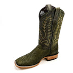 Tanner Python Boots - Agave - Square Toe (PN30)