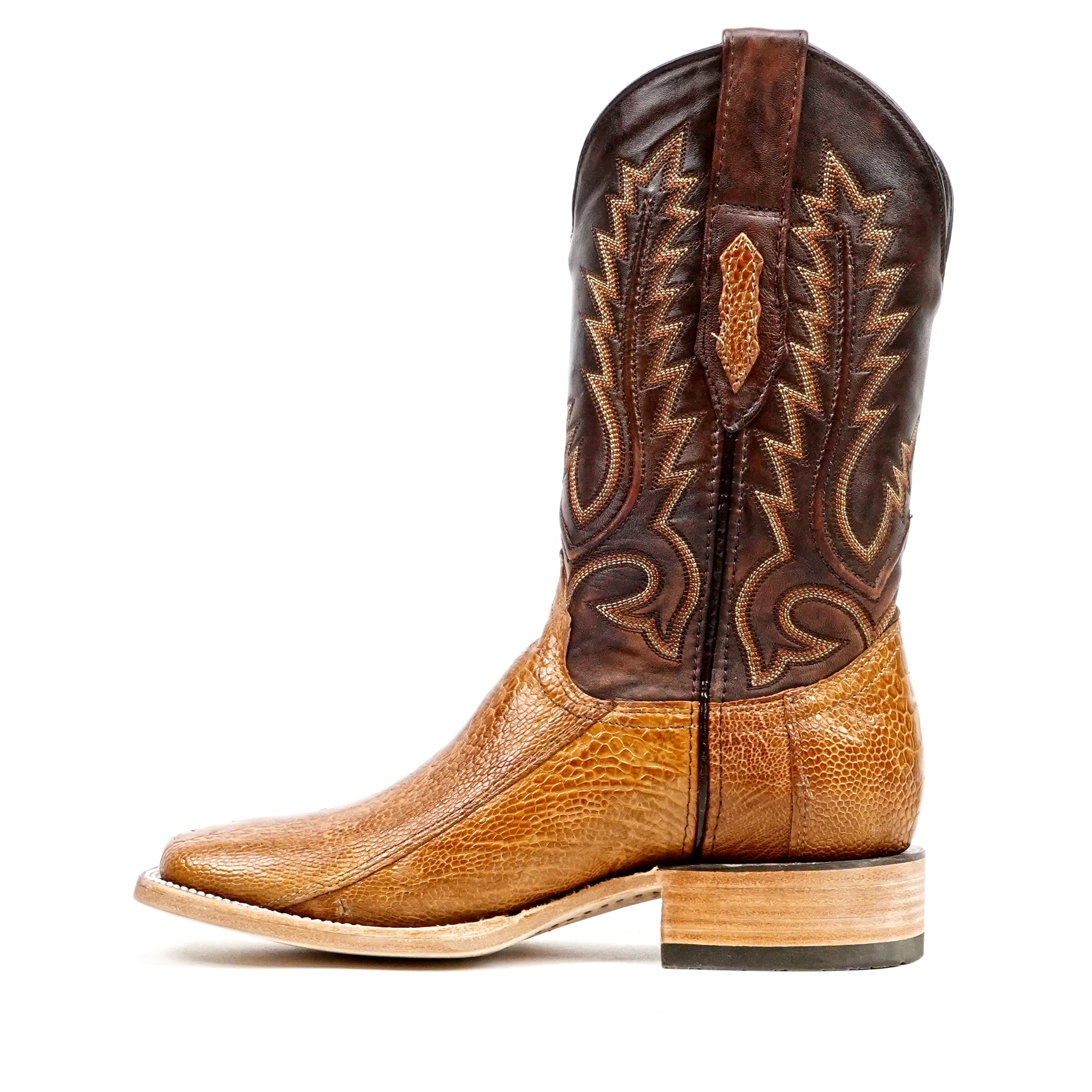 Botas Austin de Pata de Avestruz - Maple - Punta Cuadrada (PA501)