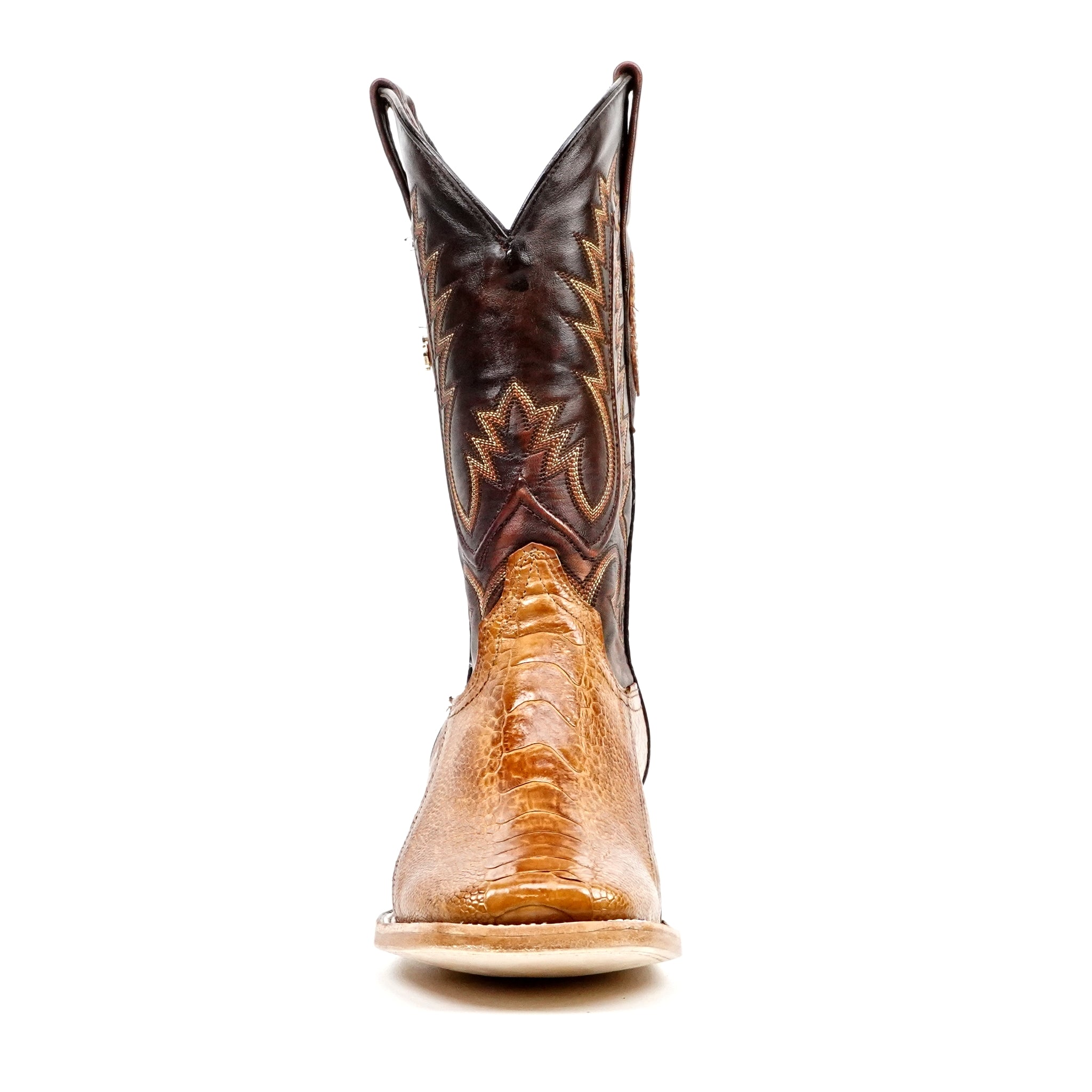 Botas Austin de Pata de Avestruz - Maple - Punta Cuadrada (PA501)