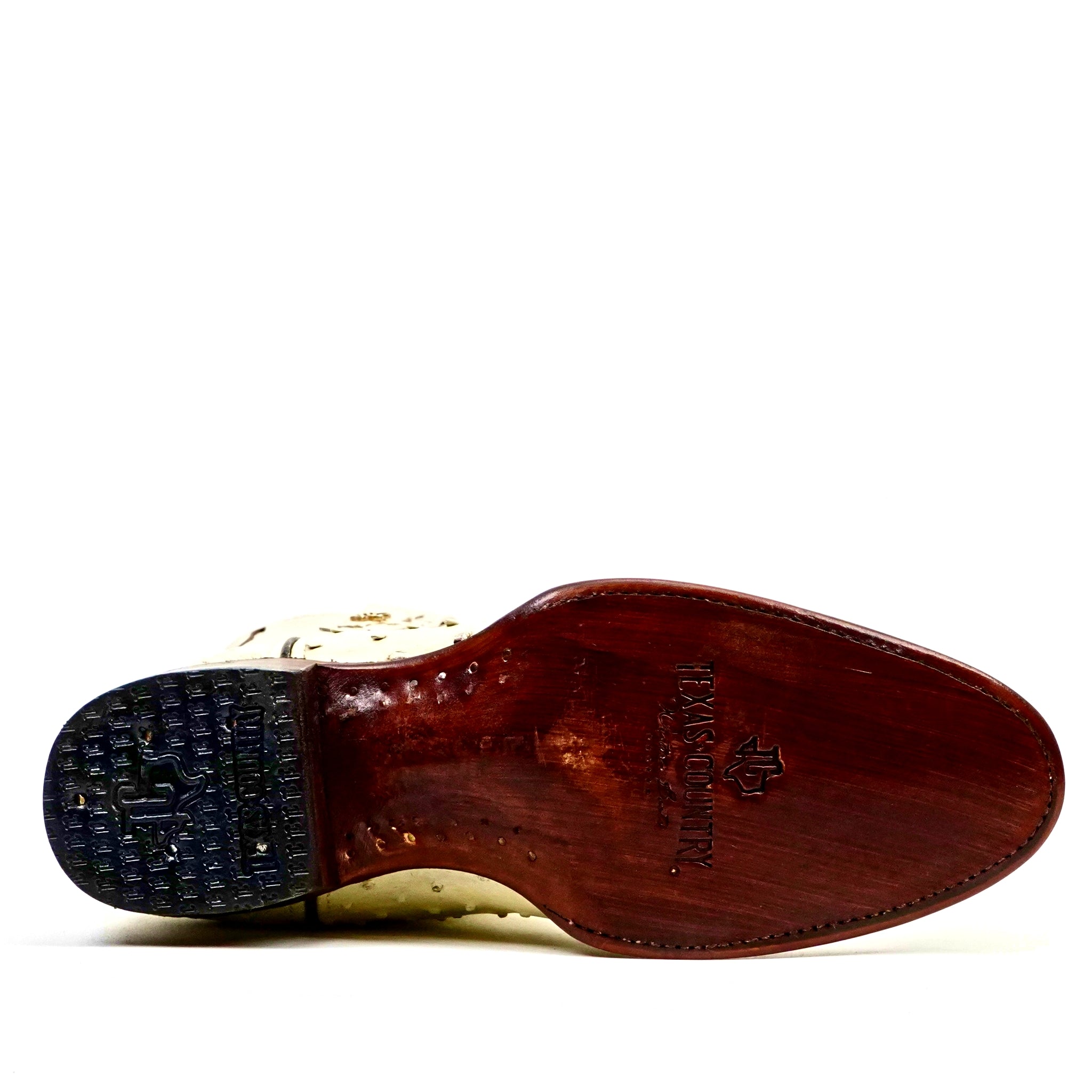 Botas Austin Ostrich - Hueso - Punta Redonda (AV230)