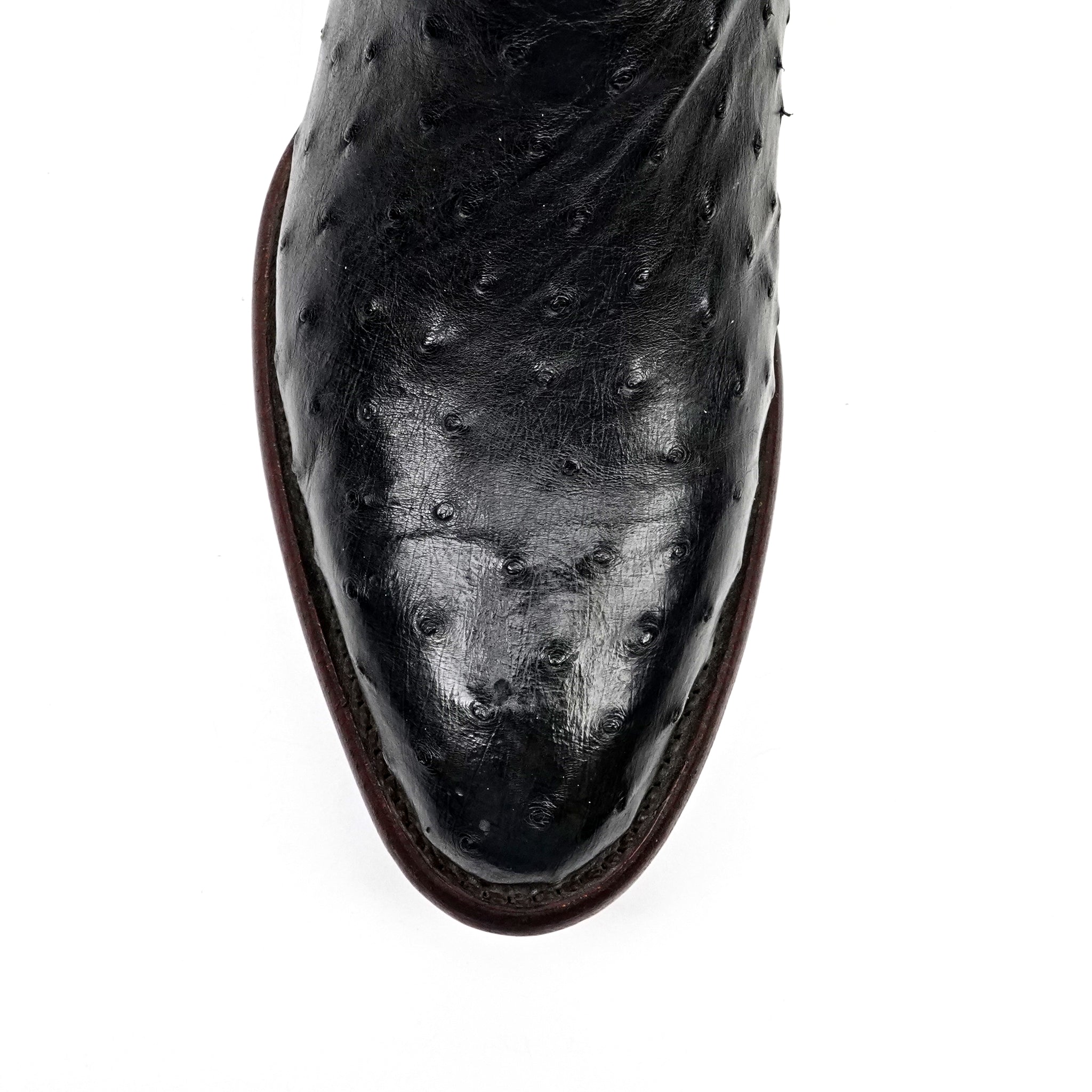 Botas Austin Ostrich - Negro - Punta Redonda (AV230)