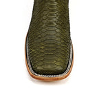 Tanner Python Boots - Agave - Square Toe (PN30)