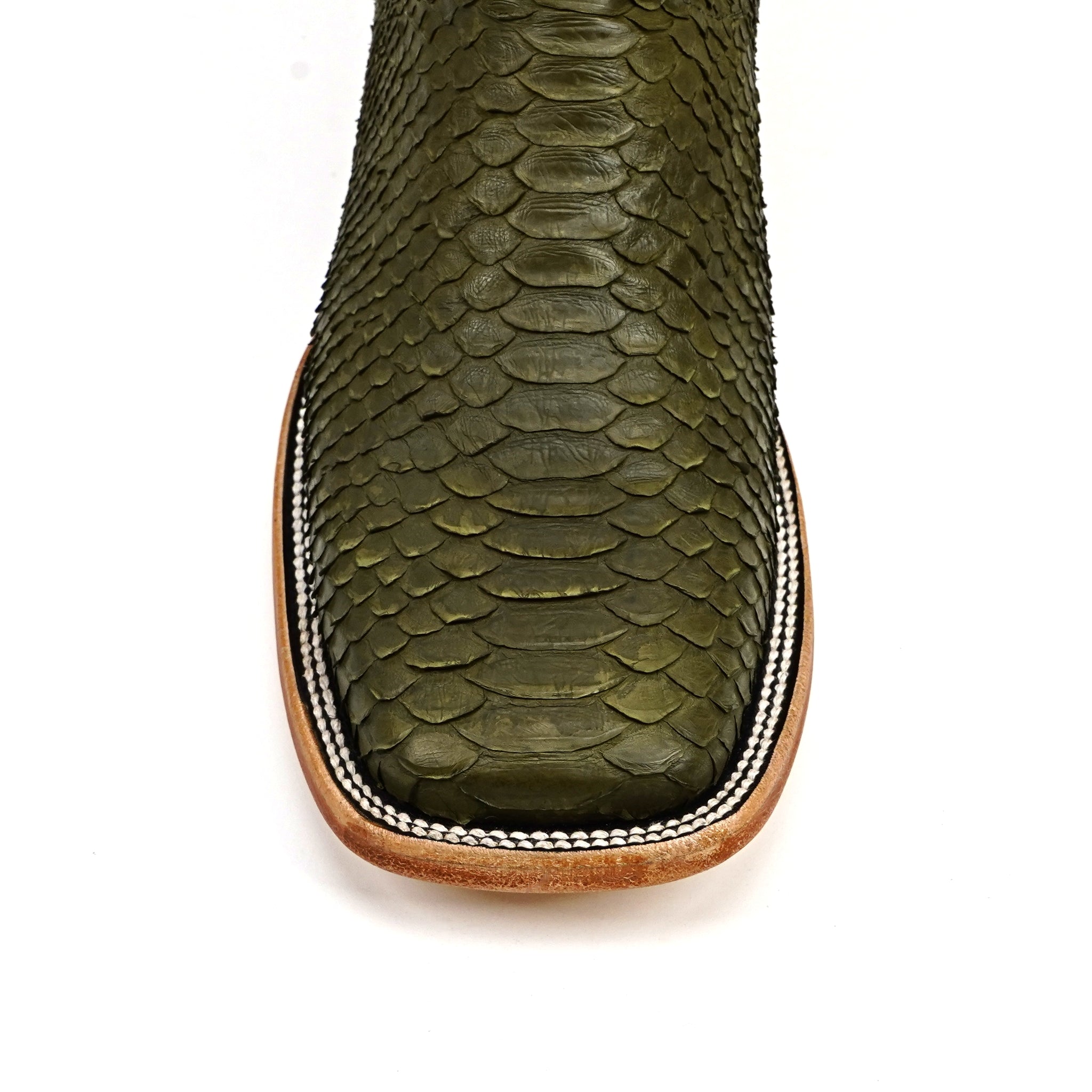 Tanner Python Boots - Agave - Square Toe (PN30)