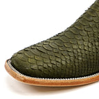 Tanner Python Boots - Agave - Square Toe (PN30)