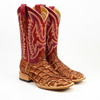 Butch Pirarucu Fish Boots - Matte Pecan - Square Toe