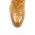 Austin Ostrich Boots - Antique - Roper Toe (AV201)