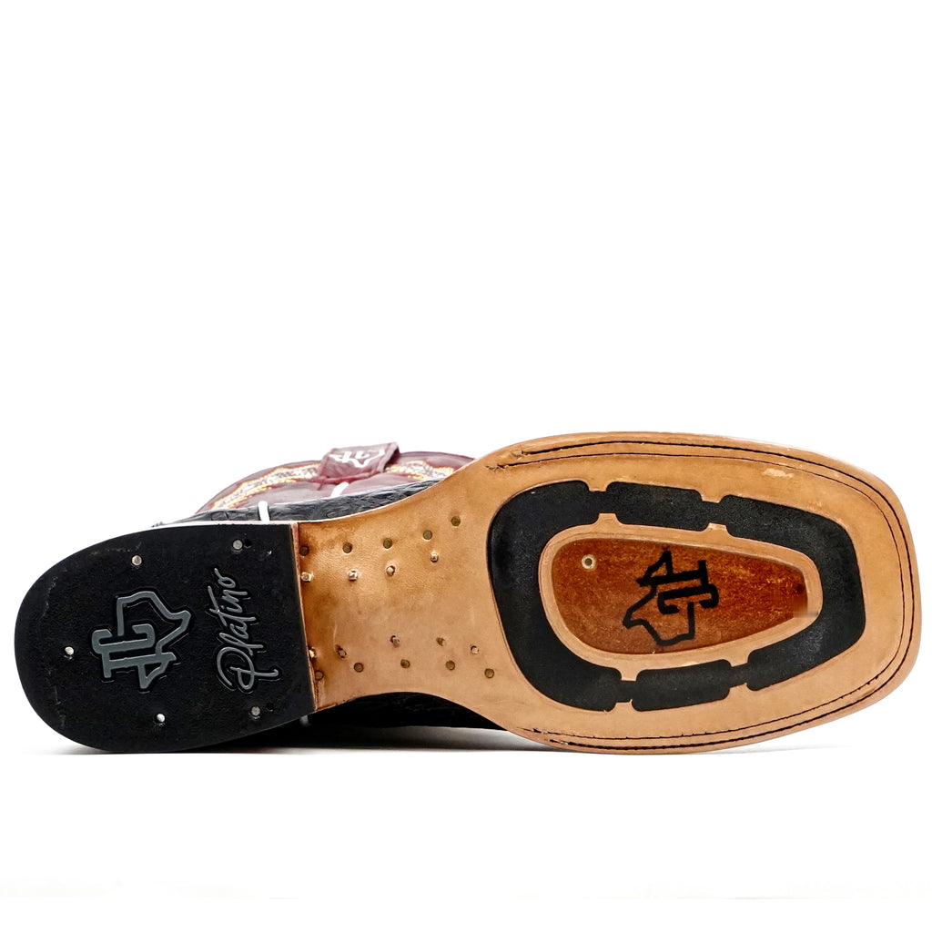 Botas Ranger Caiman Full Belly - Negras - Punta Cuadrada
