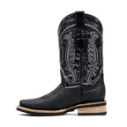 Cheyenne Black Cowboy Boots - Slip-Resistant Sole - Rodeo Toe (E28)