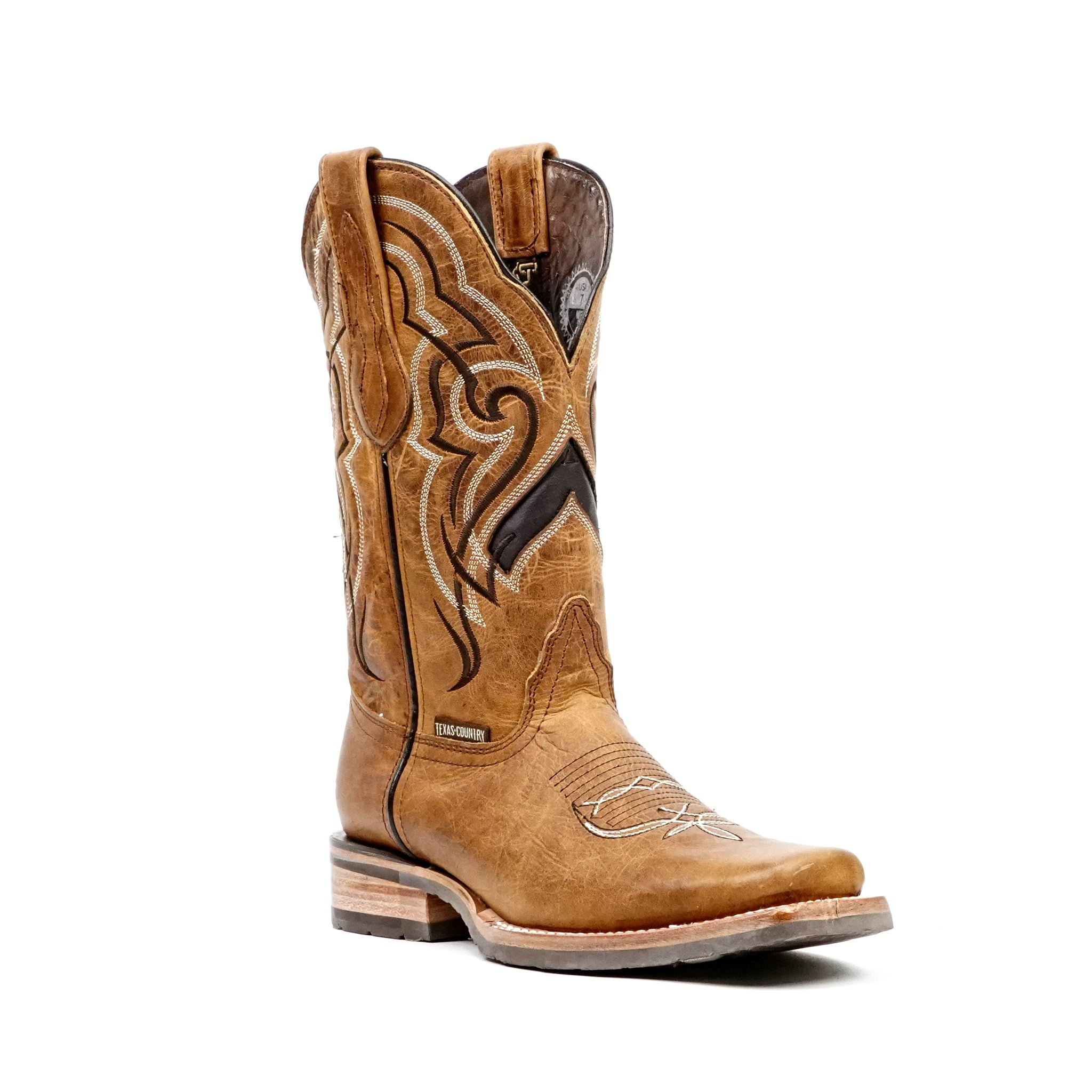 Botas vaqueras Wild Mustard - Suela antideslizante - Puntera Rodeo (E470)