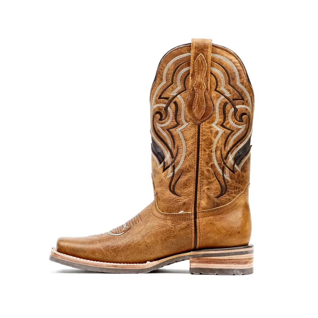 Botas vaqueras Wild Mustard - Suela antideslizante - Puntera Rodeo (E470)