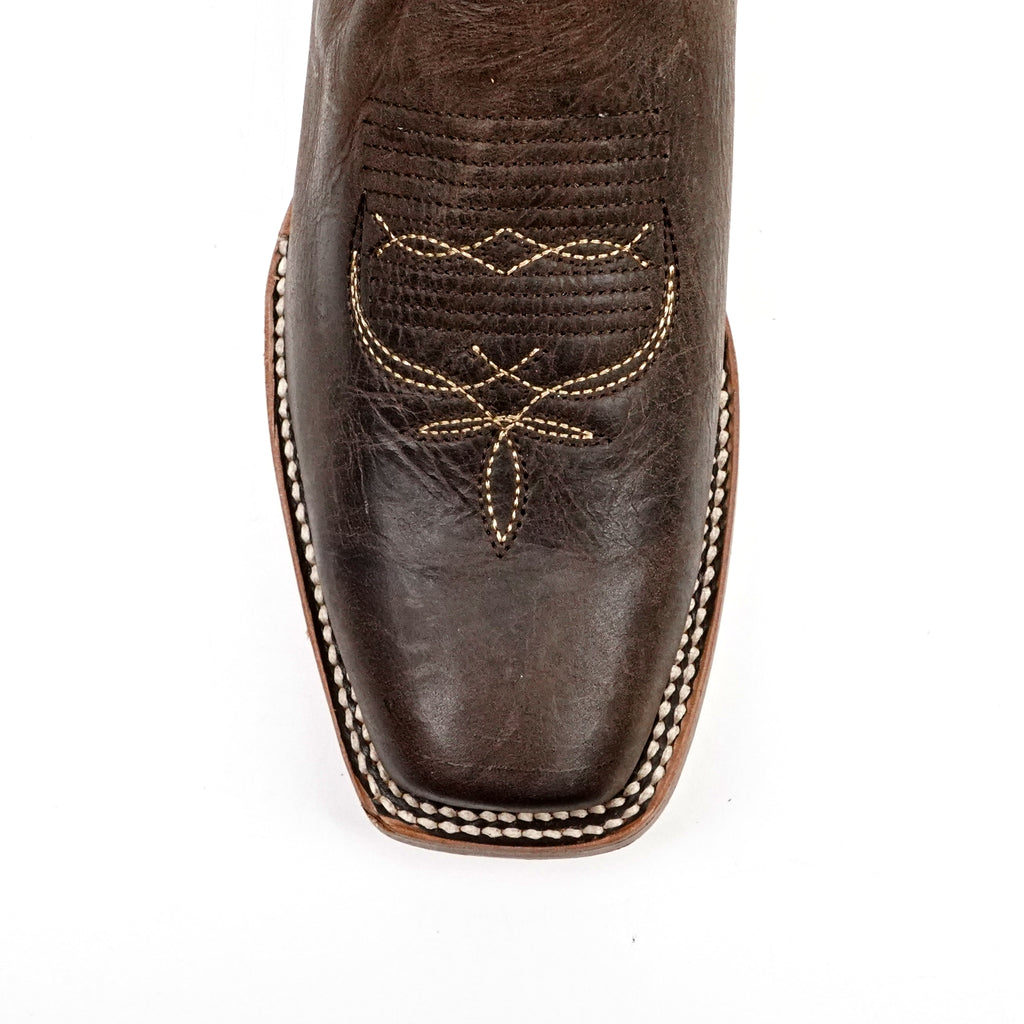 Fresno Chocolate Cowboy Boots - Narrow Square Toe (E906)