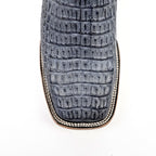 Rhodes Caiman Hornback Boots - Denim Blue- Square Toe (LM10)