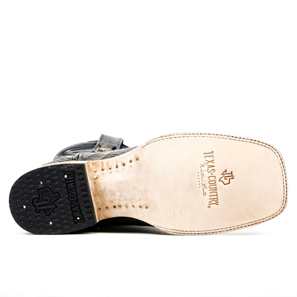 Rhodes Caiman Hornback Boots - Serpentine - Square Toe (LM10)