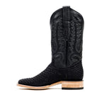 Tanner Python Boots - Matte Black - Square Toe (PN30)