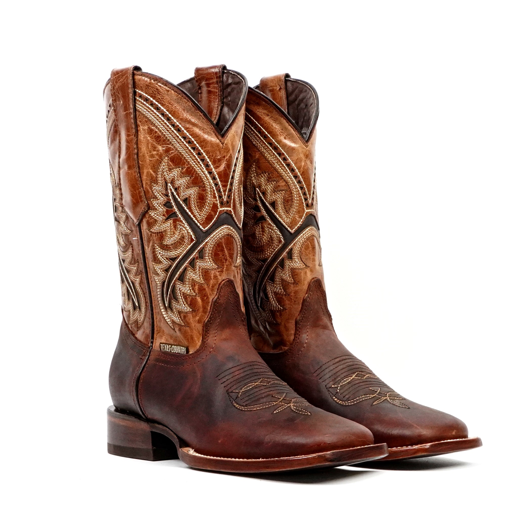 Azkar Moka Cowboy Boots - Square Toe (E29)