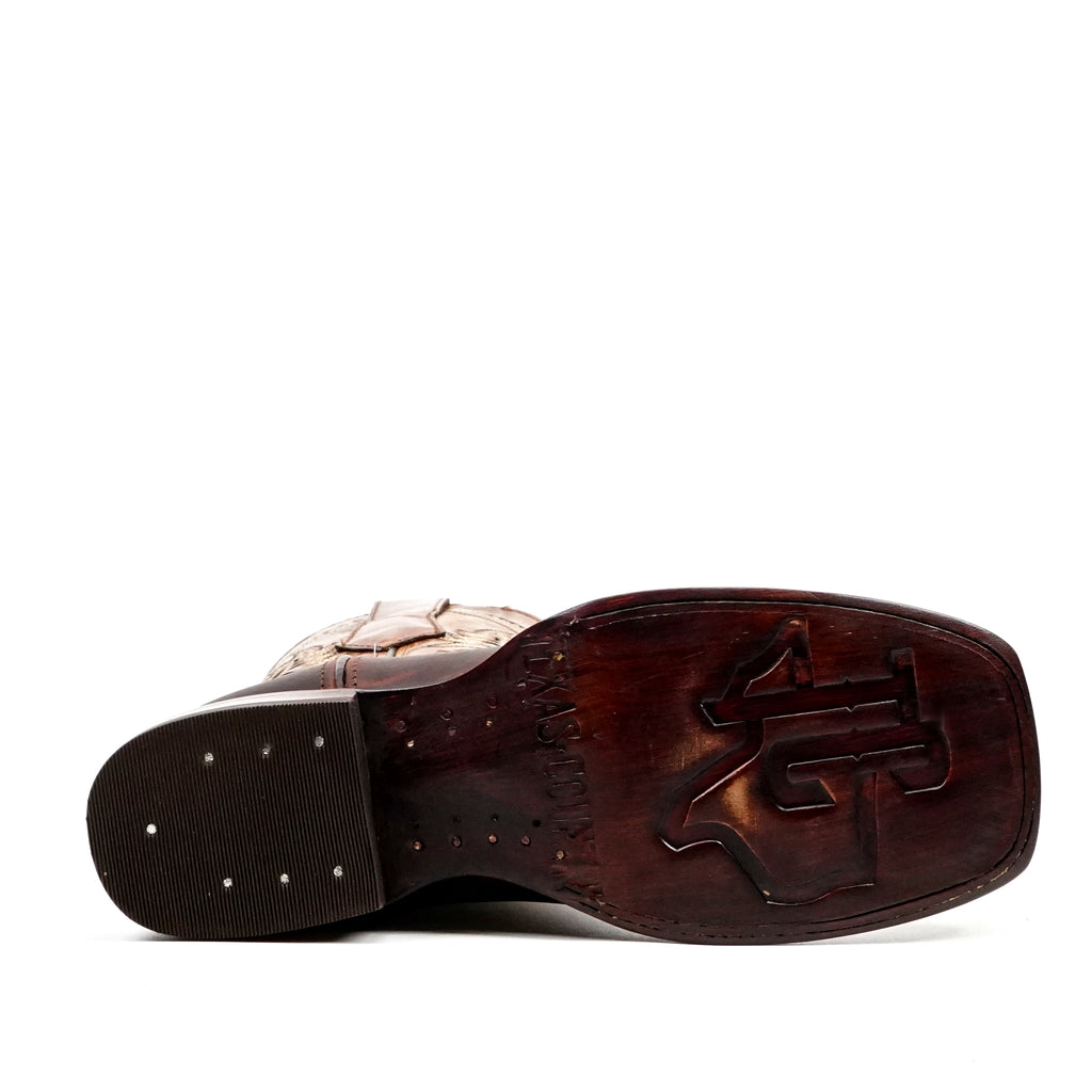 Azkar Moka Cowboy Boots - Square Toe (E29)