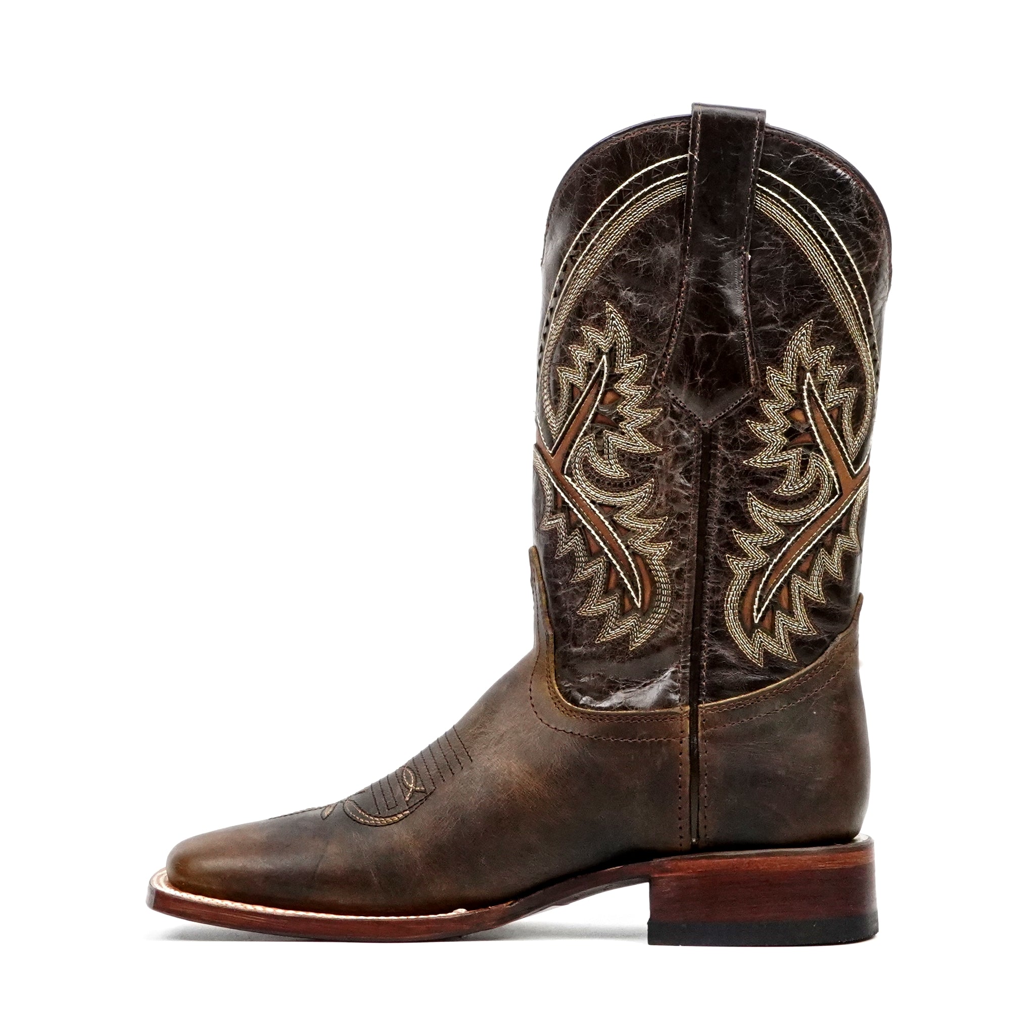 Azkar Tan Cowboy Boots - Square Toe (E29)