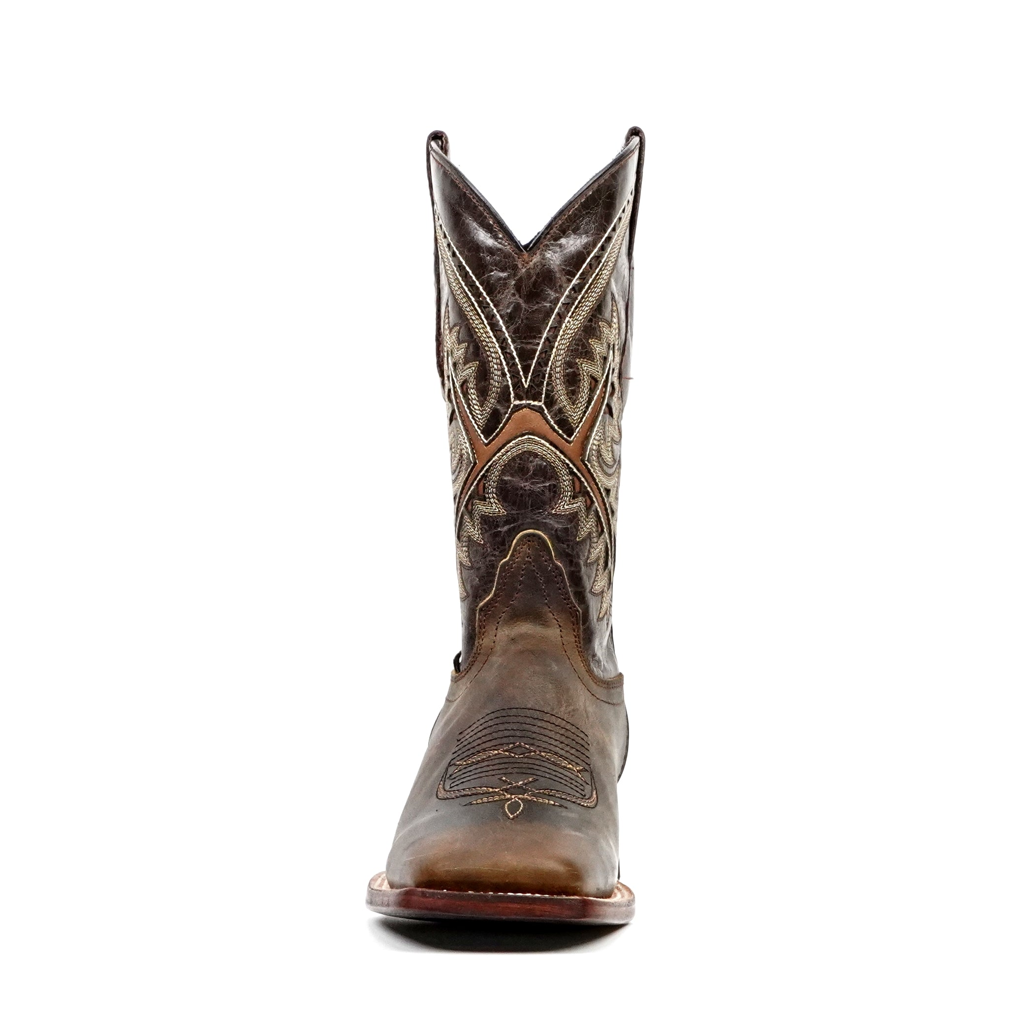 Azkar Tan Cowboy Boots - Square Toe (E29)