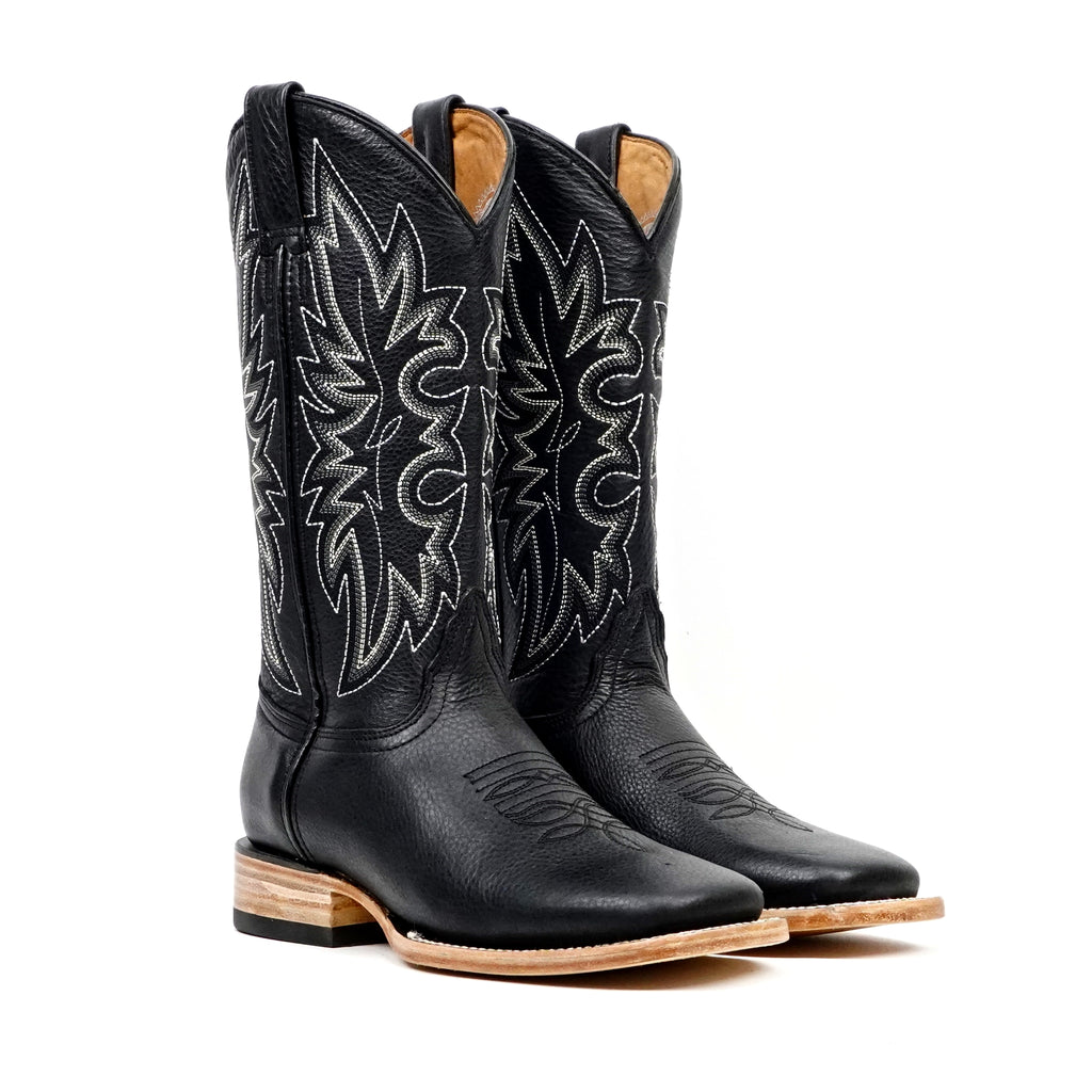 Barcelona Black Cowboy Boots - Square Toe (E422)