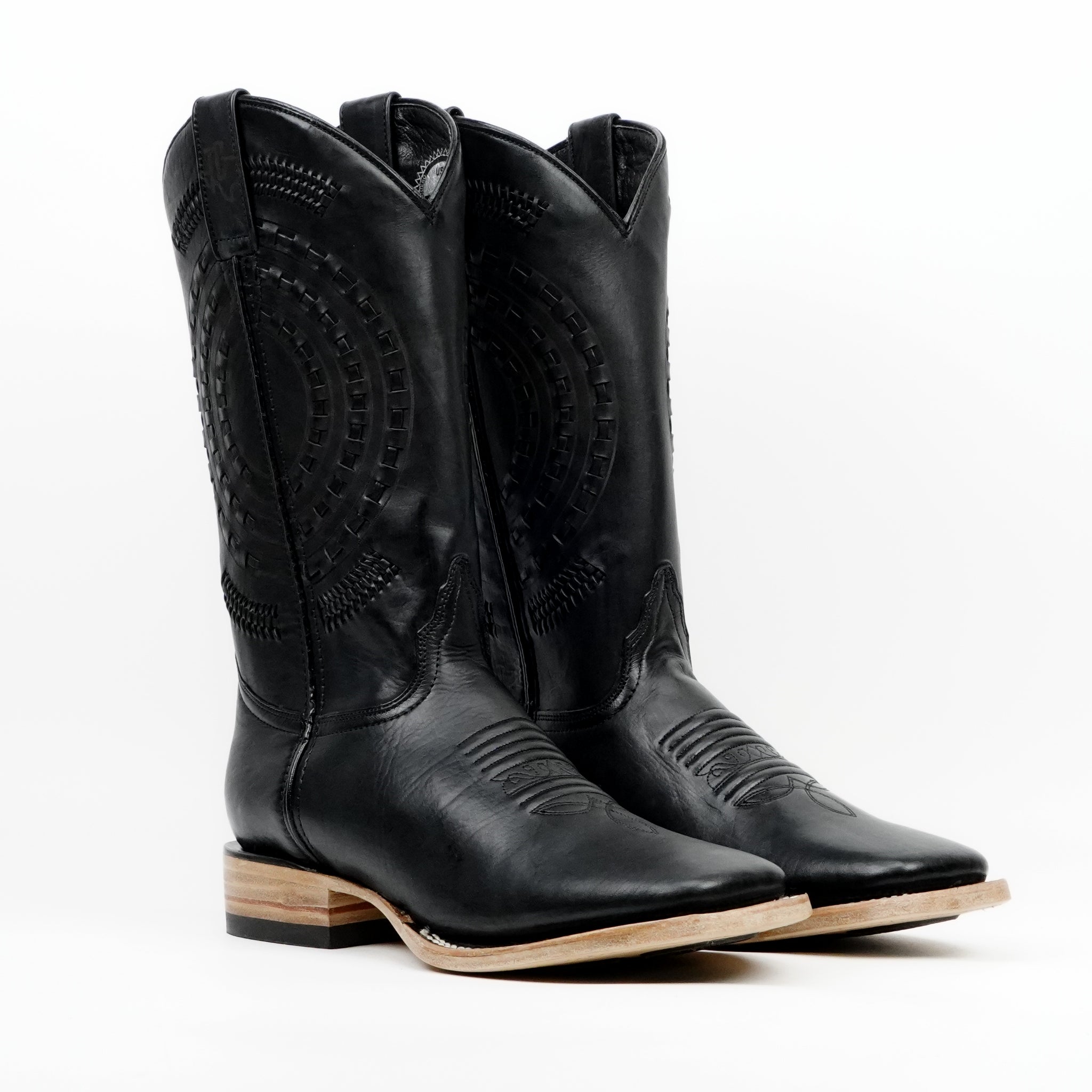 Cleyton Black Cowboy Boots - Square Toe (E944)