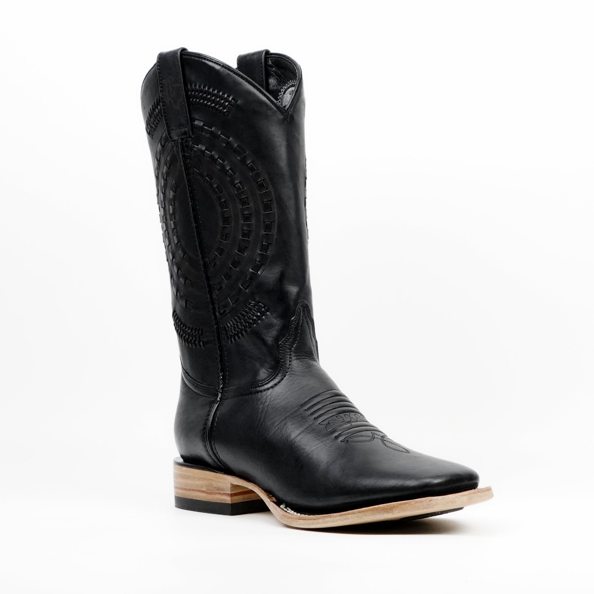 Cleyton Black Cowboy Boots - Square Toe (E944)