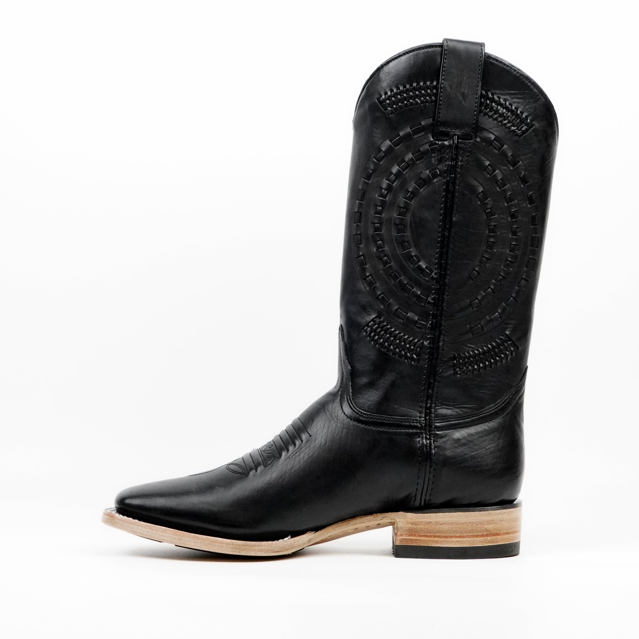 Cleyton Black Cowboy Boots - Square Toe (E944)